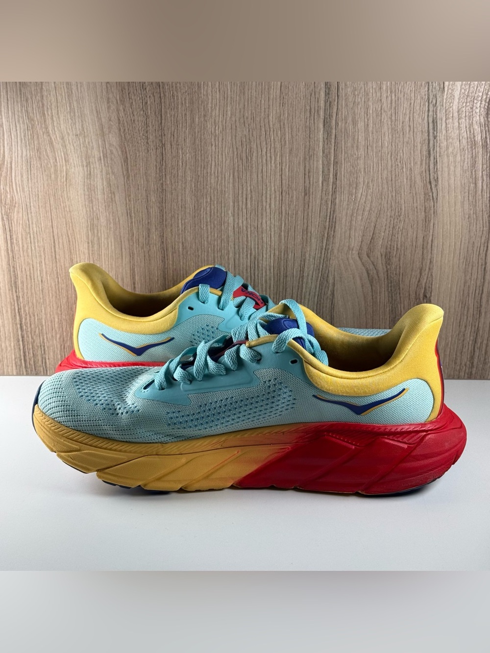 Hoka One One Arahi 7 Cloudless Poppy Running Shoes 1147850 CSPP Men’s Size 9 D - Picture 5 of 9